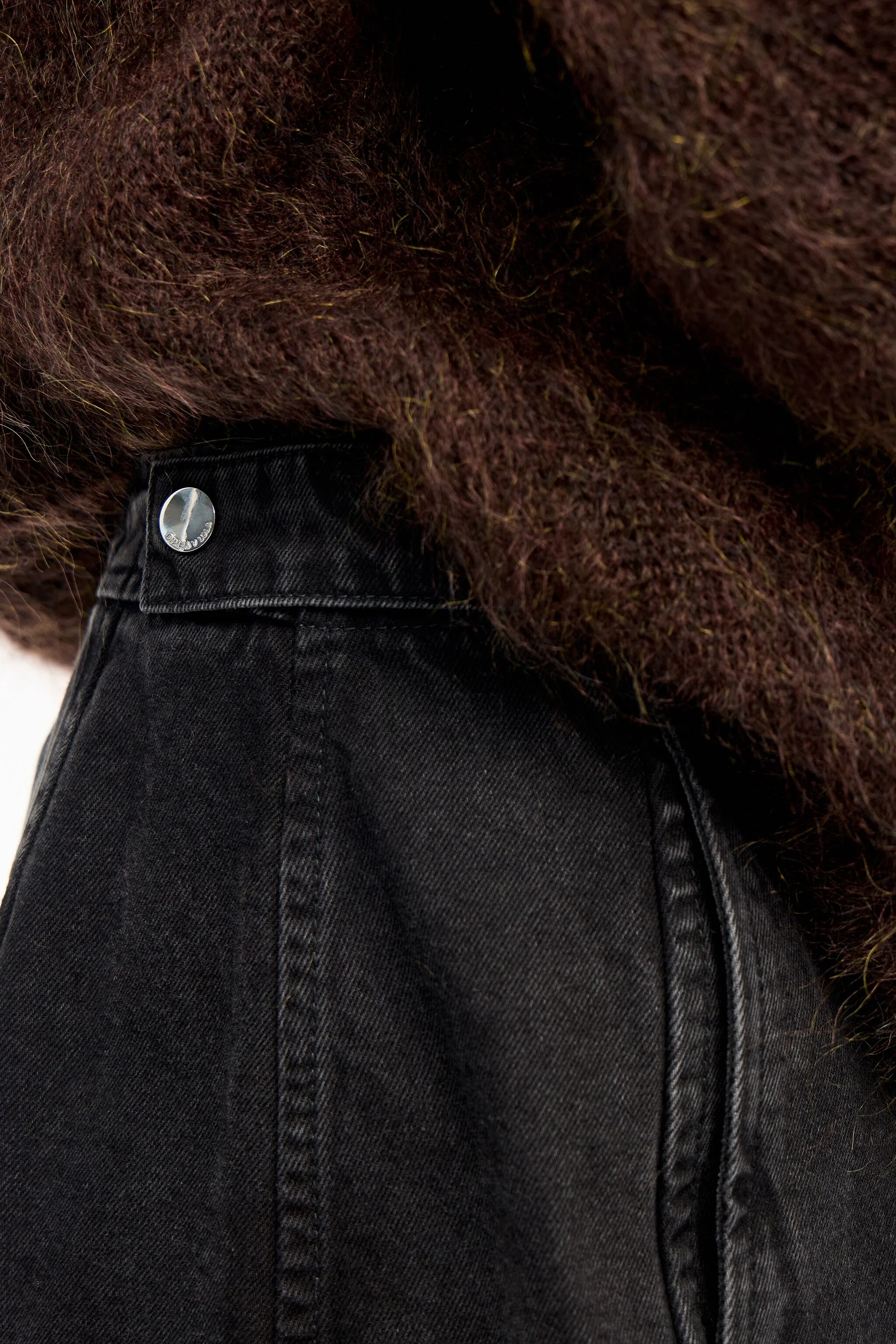 BARREL - Jeans pretos lavados