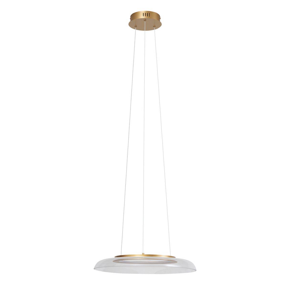 Design hanglamp goud en transparant 3-staps dimbaar - Scacrylic