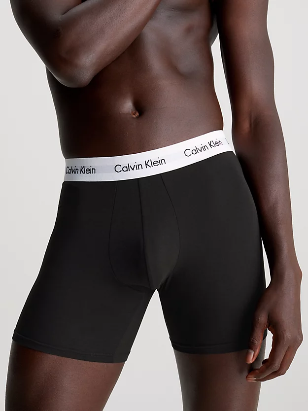 Pacote com 3 Cuecas Boxer Longas - Algodão Elástico