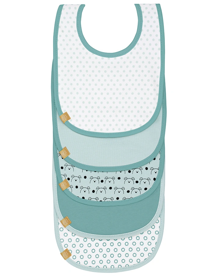 Lätzchen LITTLE CHUMS DOG 5er-Pack in mint/weiß