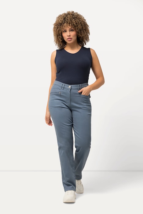 Stretchhose Mony, leicht konisches Bein, Zipptaschen