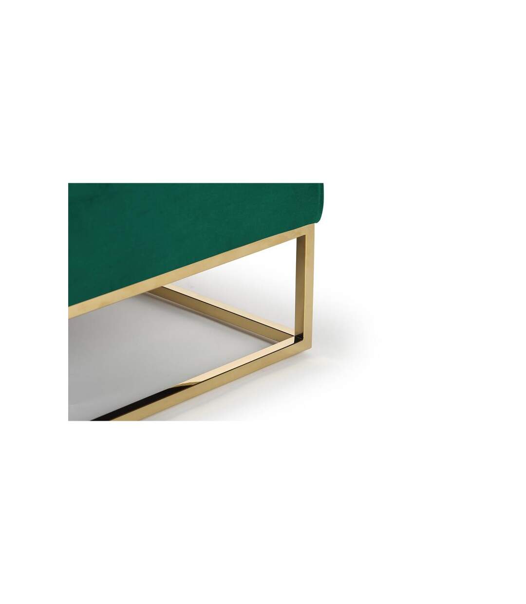 Paris Prix - Pouf Carré En Velours lakota 90cm Vert