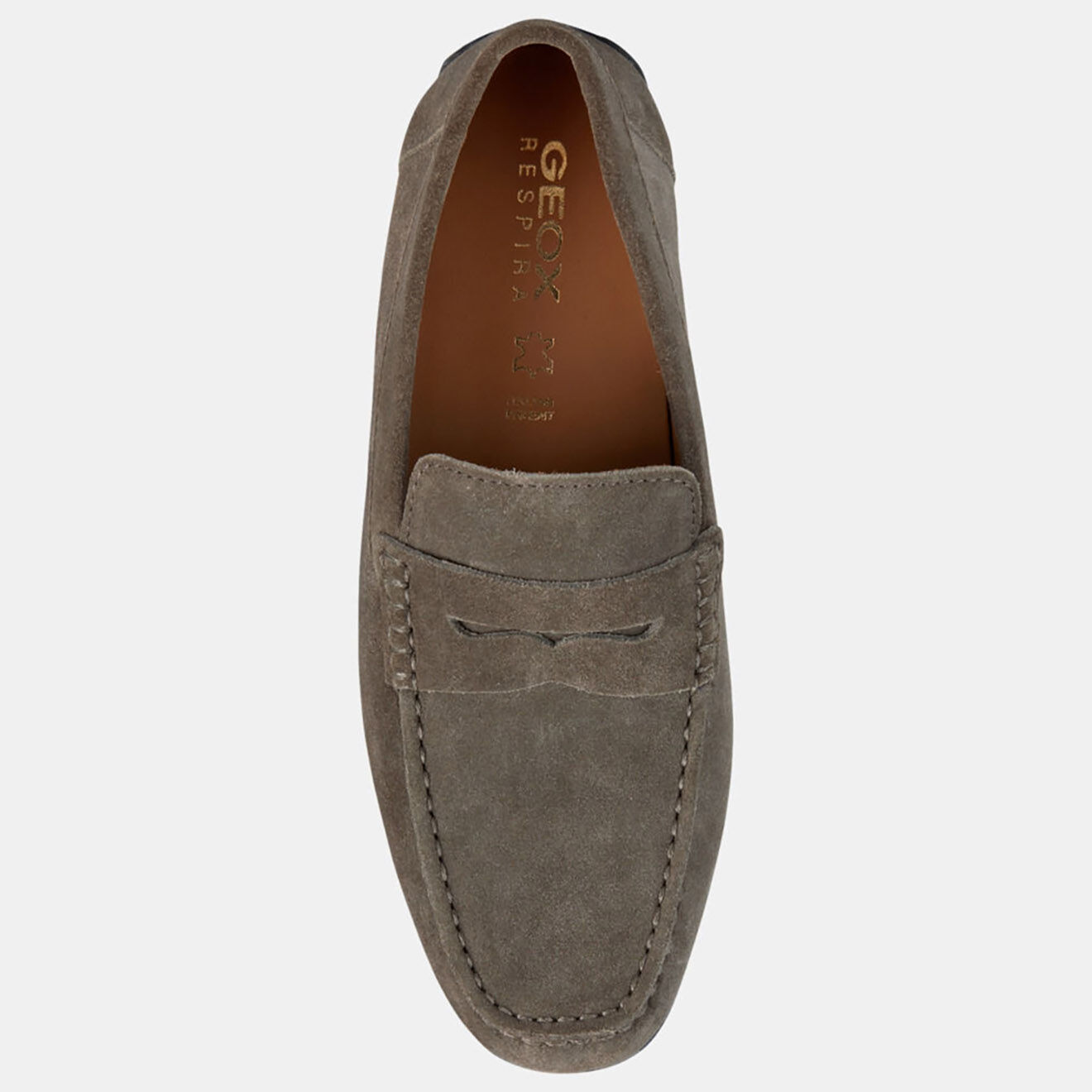 Geox Mocassins en Velours de Cuir Kosmopolis taupe