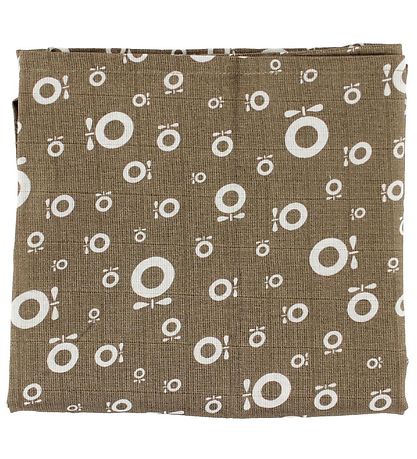 Katvig Spucktücher - 80x80 - Hellbraun m. Äpfel