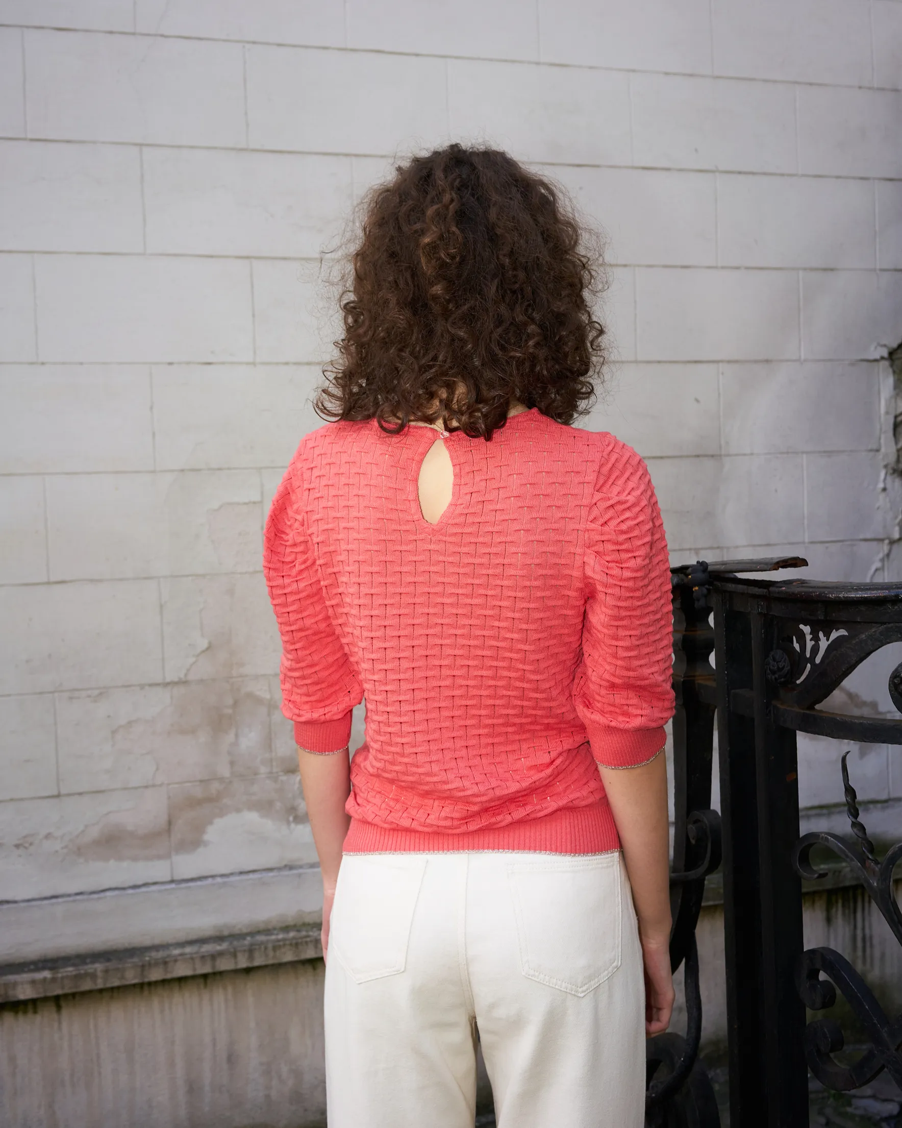 Phiphie - Pull Texturé Manches Bouffantes Erotokritos
