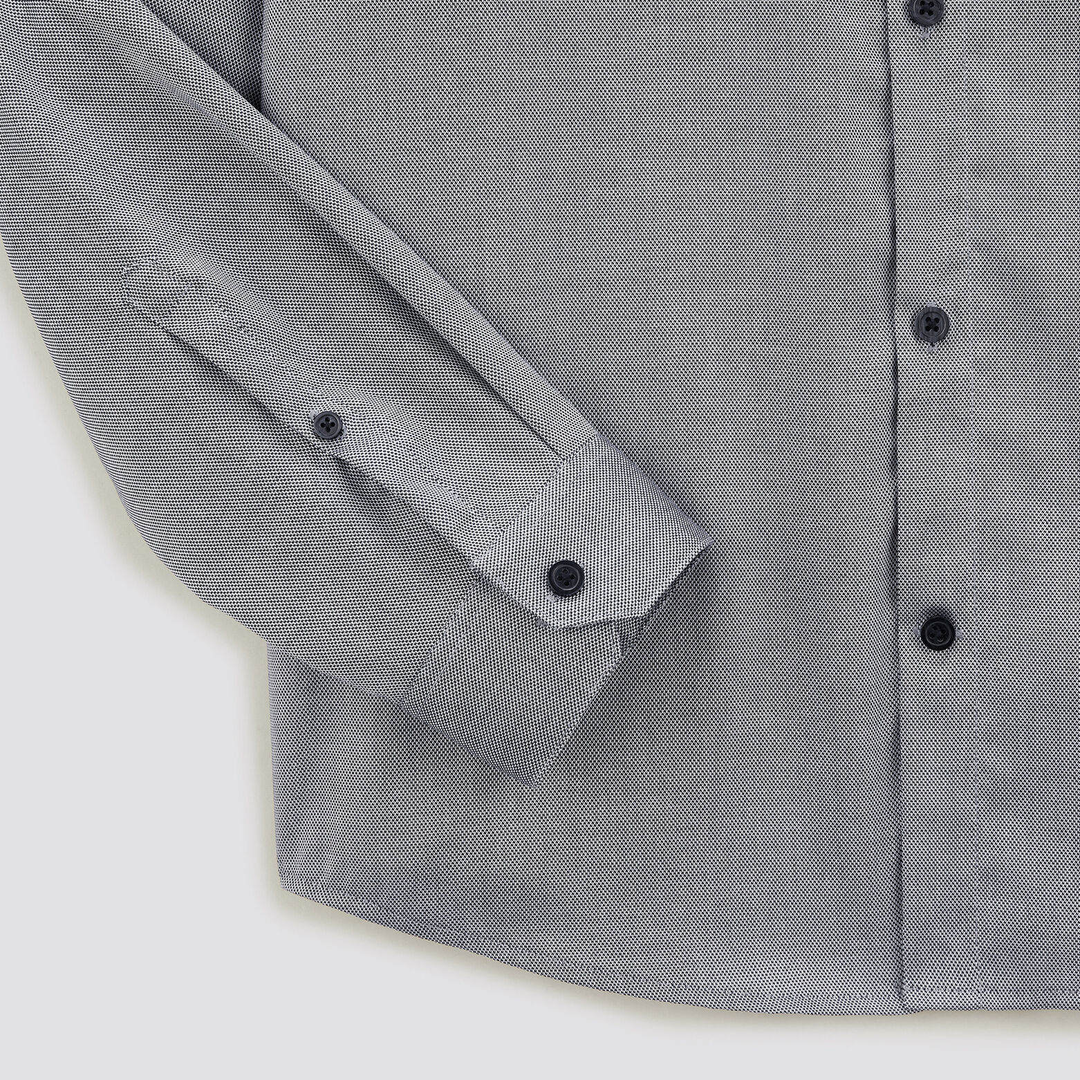 Chemise slim sans repassage unie coton Bleu Marine