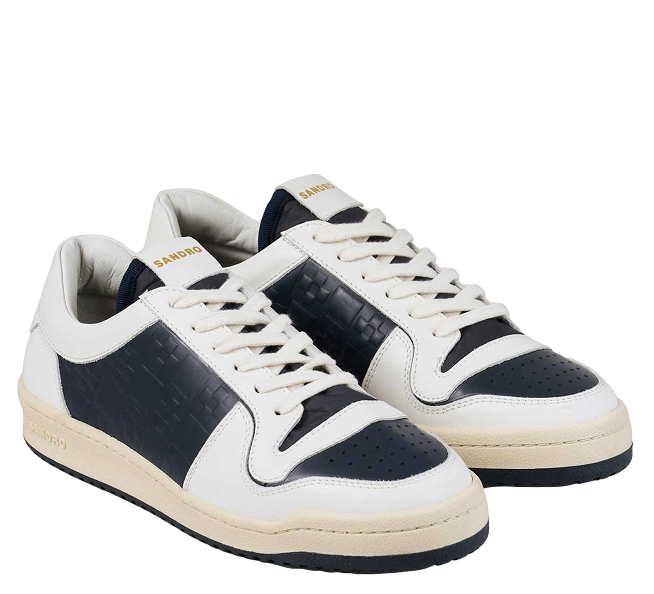 Baskets basses en cuir| Bleu