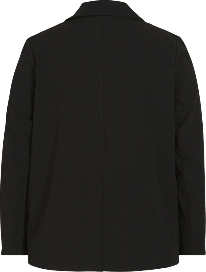Evoked Vila VILOAN L/S FITTED BLAZER/SU/CUR - N Black
