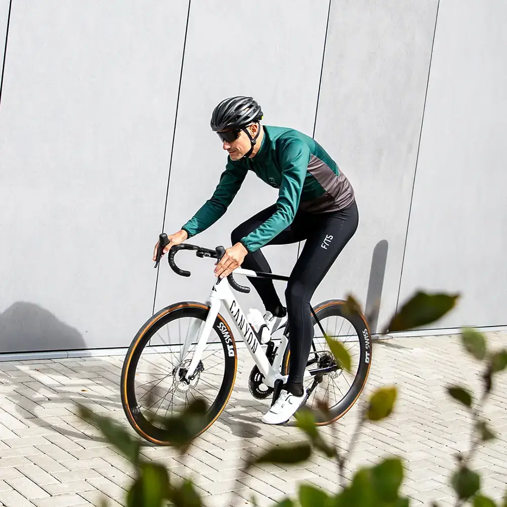 FYTS SNLR Thermo Fietsbroek Lang Zwart Heren