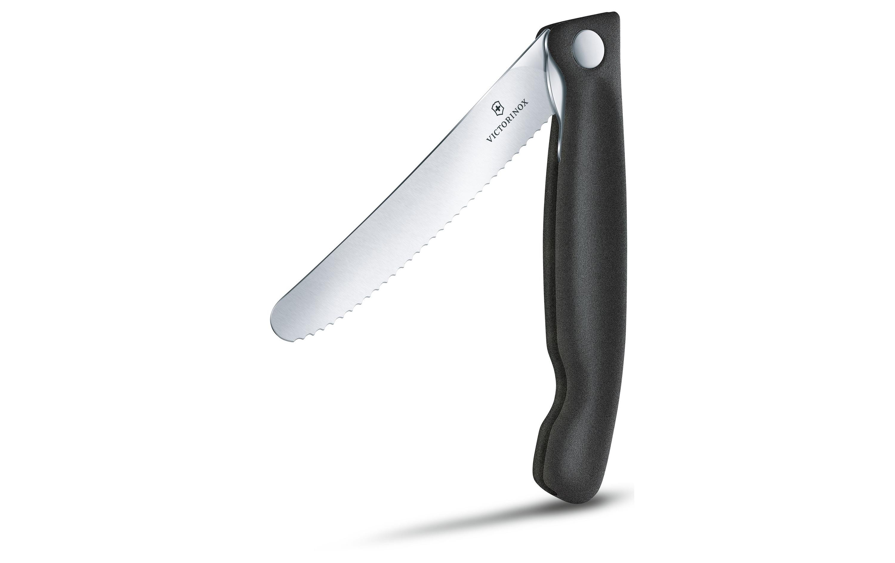 Gemüsemesser Swiss Classic SchwarzSchwarzes, faltbares Rüstmesser 11 cm