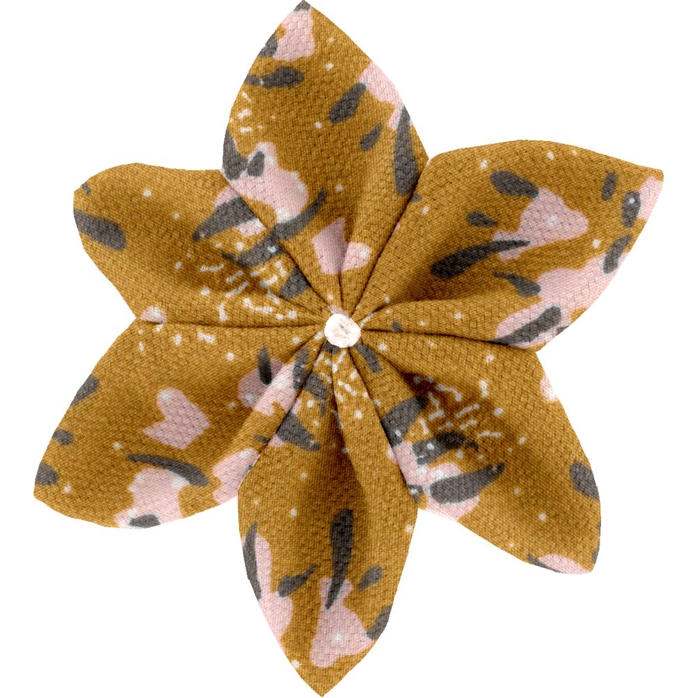 Barrette Fleur Étoile Gypso Ocre