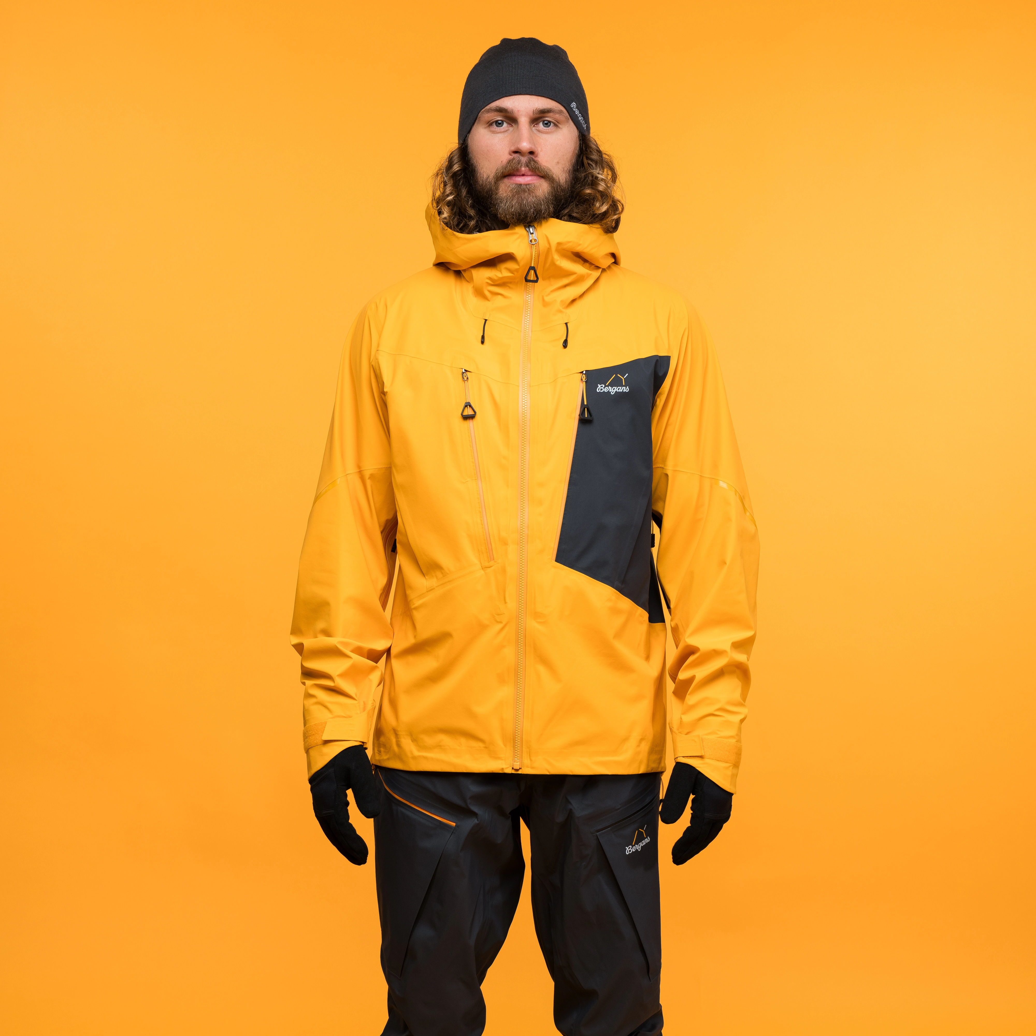 Y MountainLine Breathe 3L Shell Jacket Men Mango Yellow