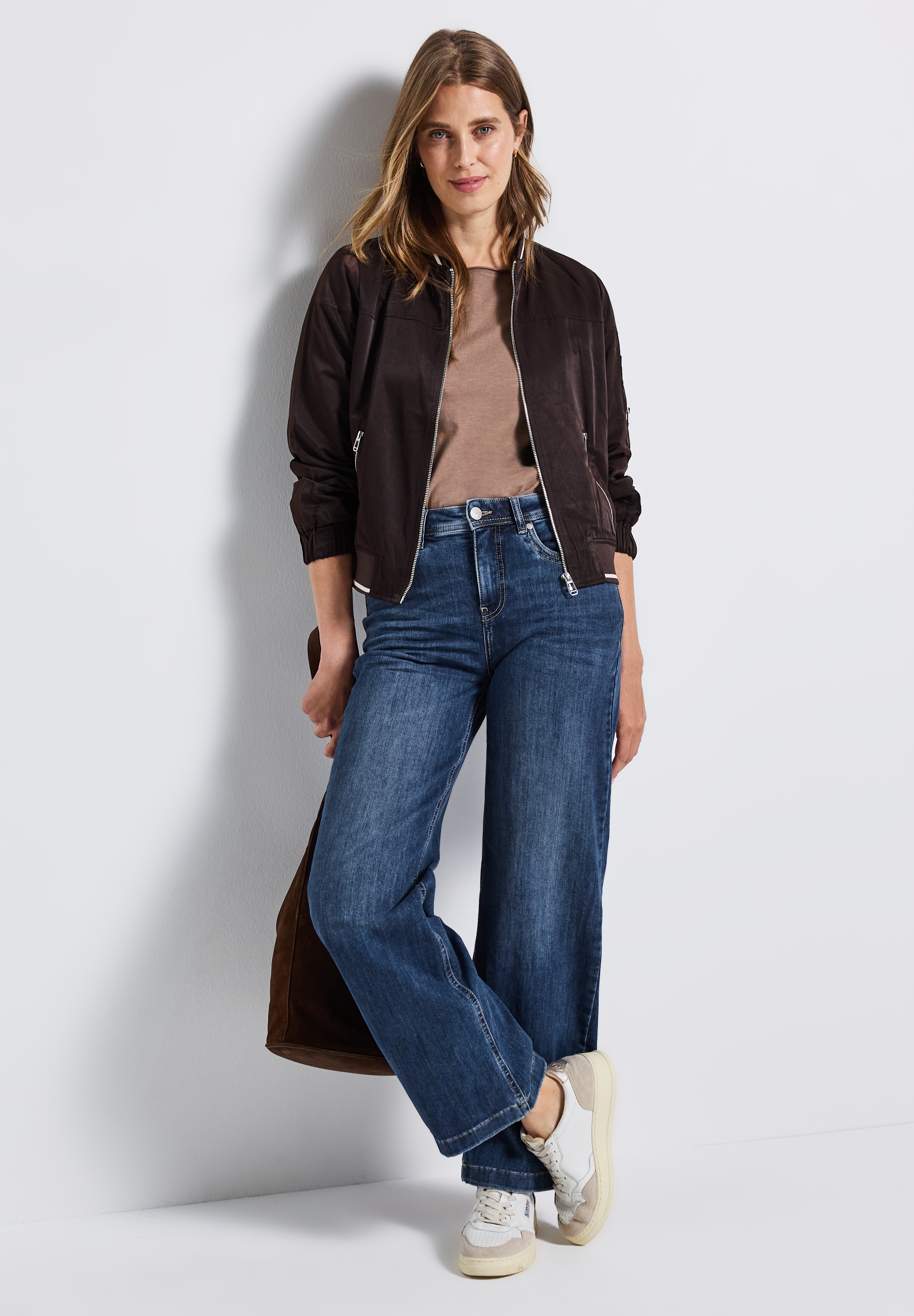 STREET ONE Weite Jeans »QR Denim-Wide Leg«, mit Stretch