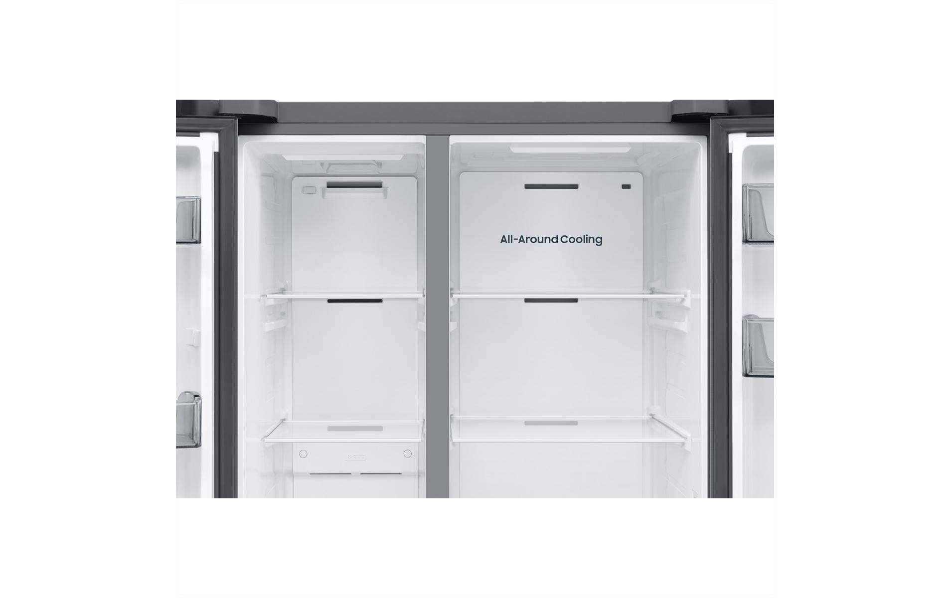 Foodcenter RS70F65QETWS Grau<br>Side by Side Kühl- und Gefrierteil