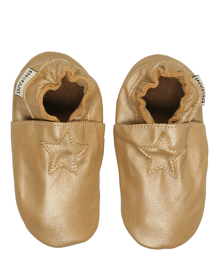 Krabbelschuhe STAR in gold