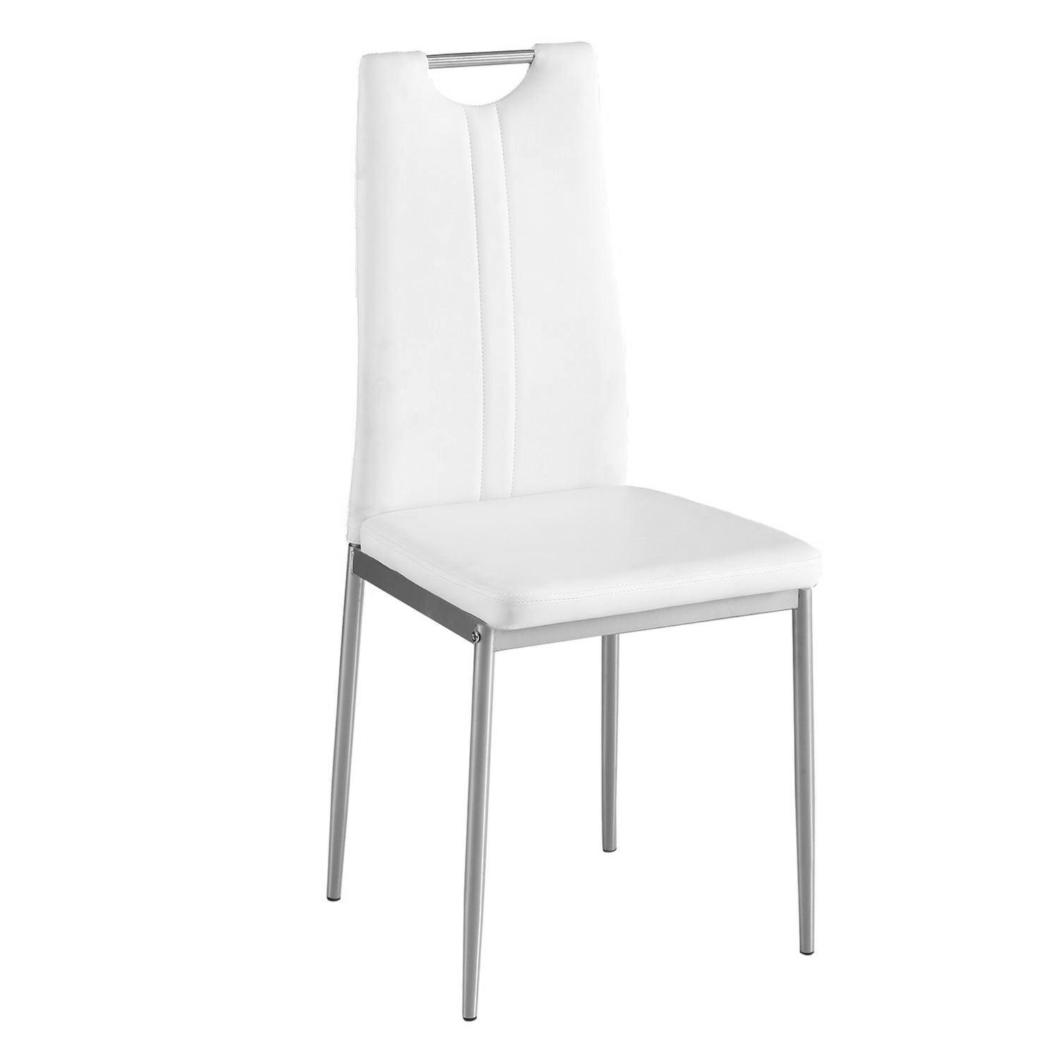 Esszimmerstuhl Leder IVO 2er Set weiss