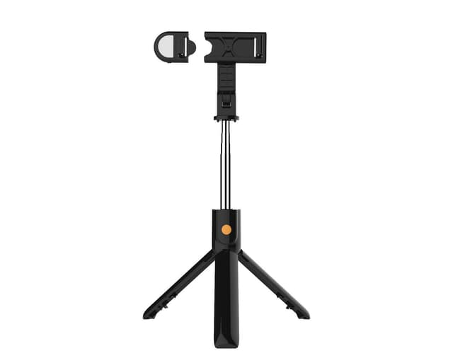 Selfie-stick / mobil stativ med fjernbetjening og lampe
