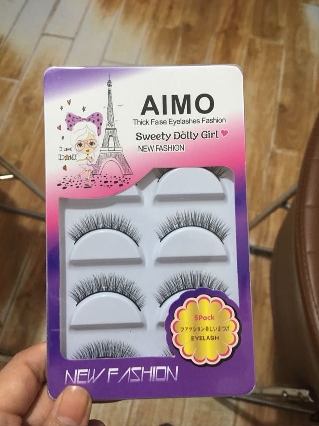 Aimo - Set van 5 paar: natuurlijke gekruiste nepwimpers