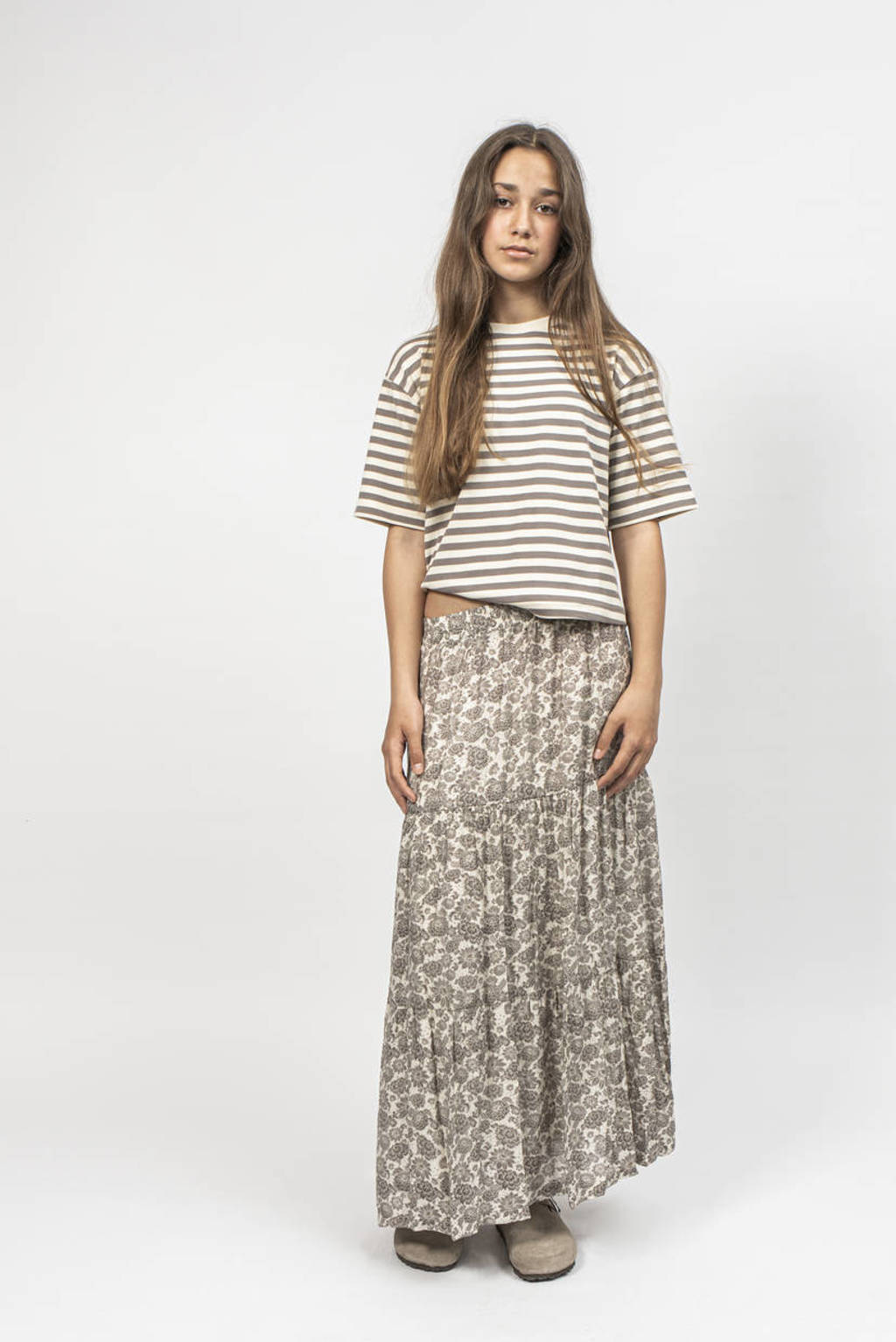 Sofie Schnoor gestreept T-shirt bruin