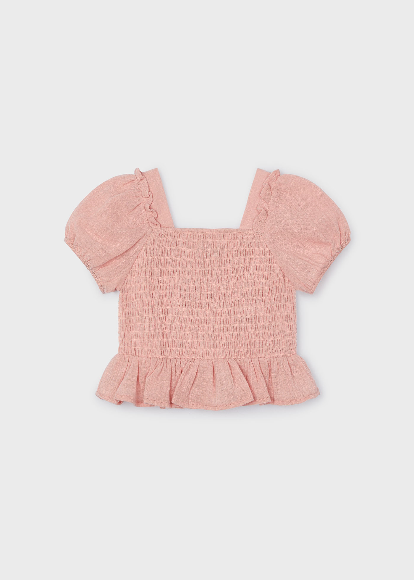 Blusa de crochê nude para meninas