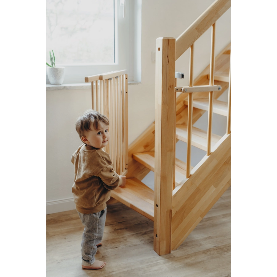 geuther Schwenk-Treppenschutzgitter Plus 2733+ 67 - 107 cm natur