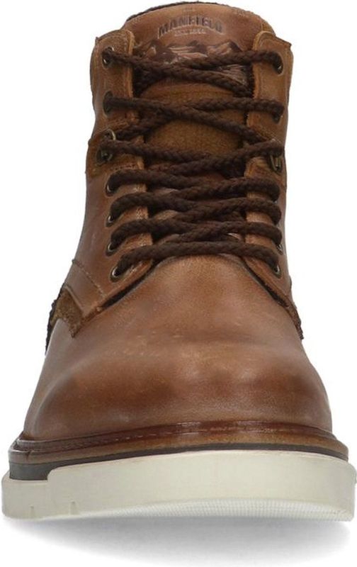Manfield - Heren - Bruine leren veterboots