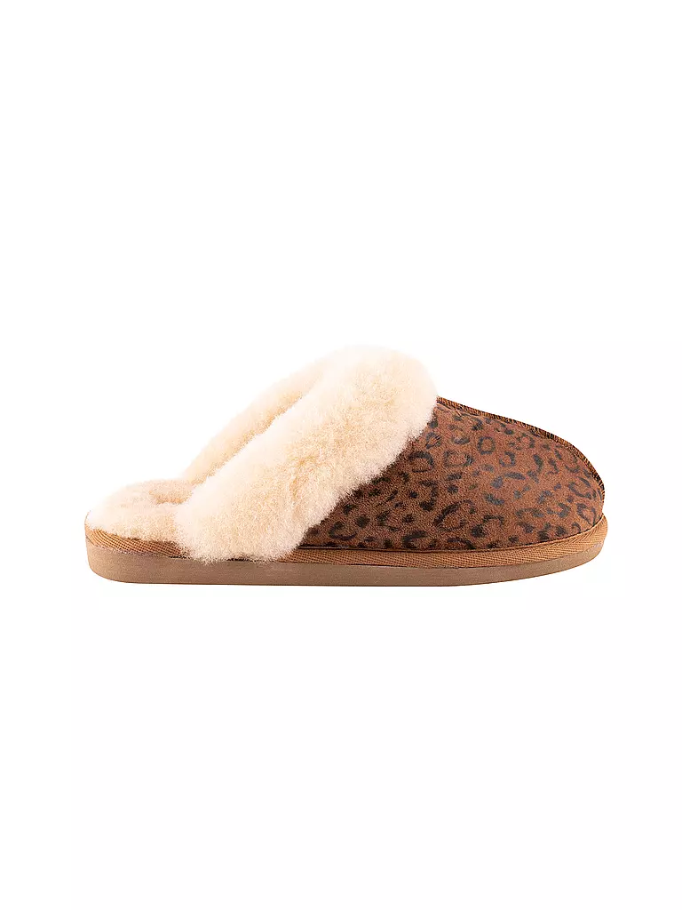 SHEPHERD OF SWEDEN Hausschuhe - Slipper Jessica leo chestnut camel