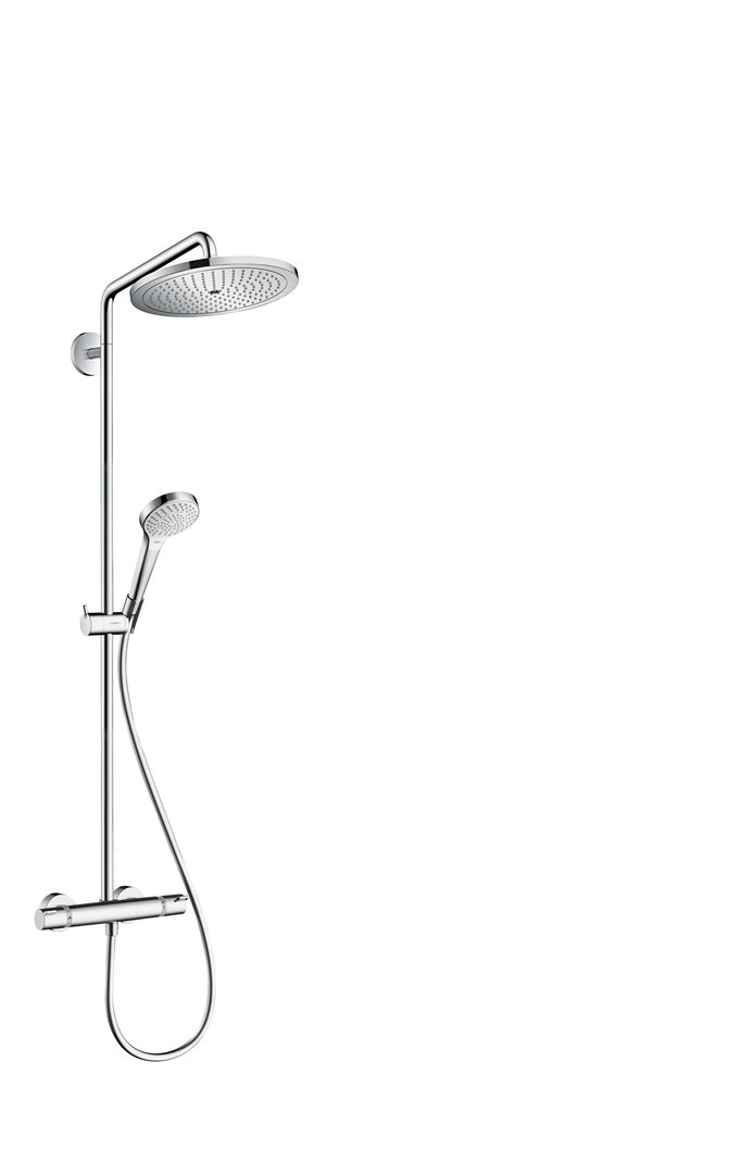 Hansgrohe Croma Select S opbouw regendouche met thermostaat en 28cm hoofddouche chroom