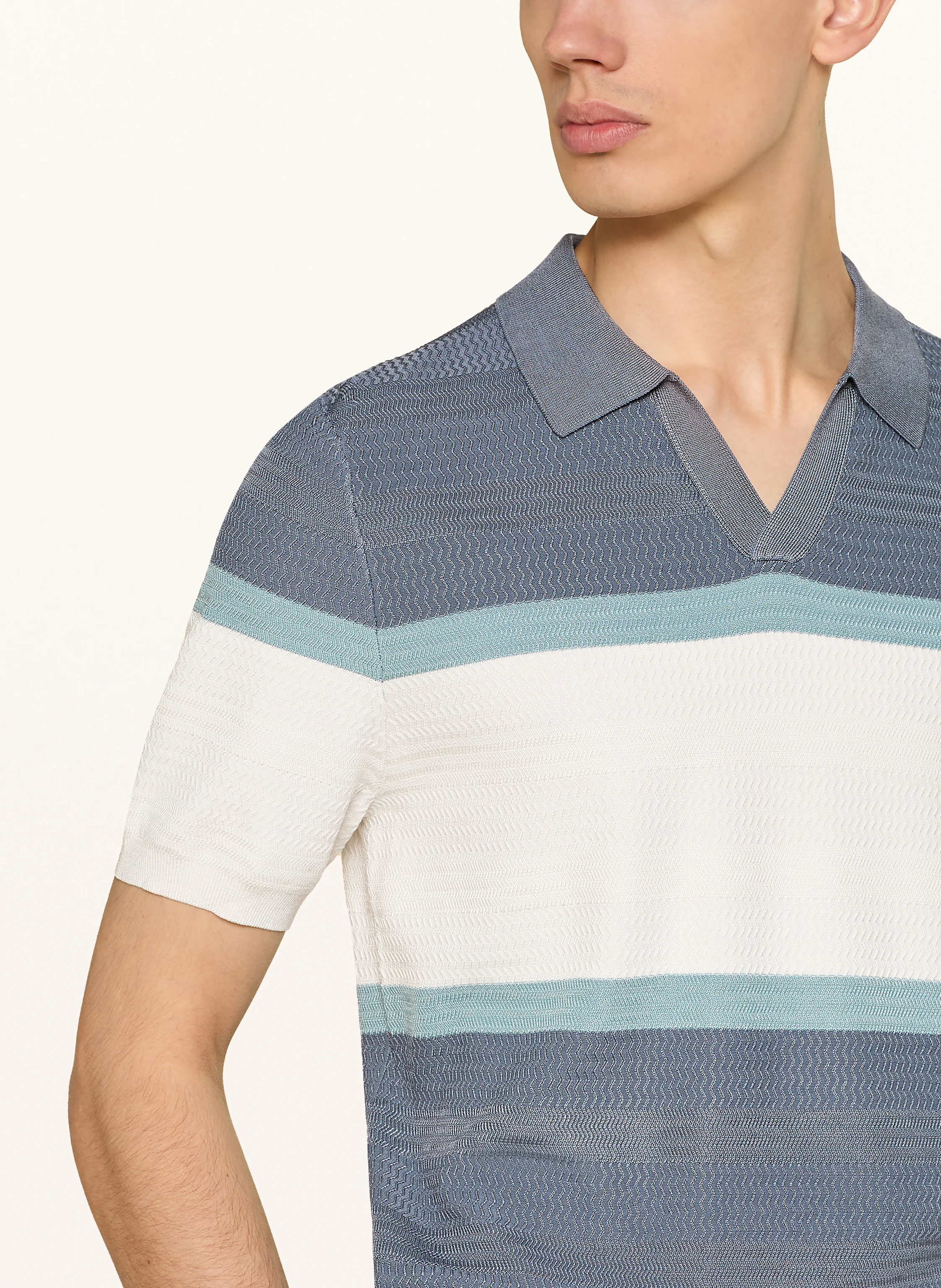 REISS Strick-Poloshirt JEFFERSON
