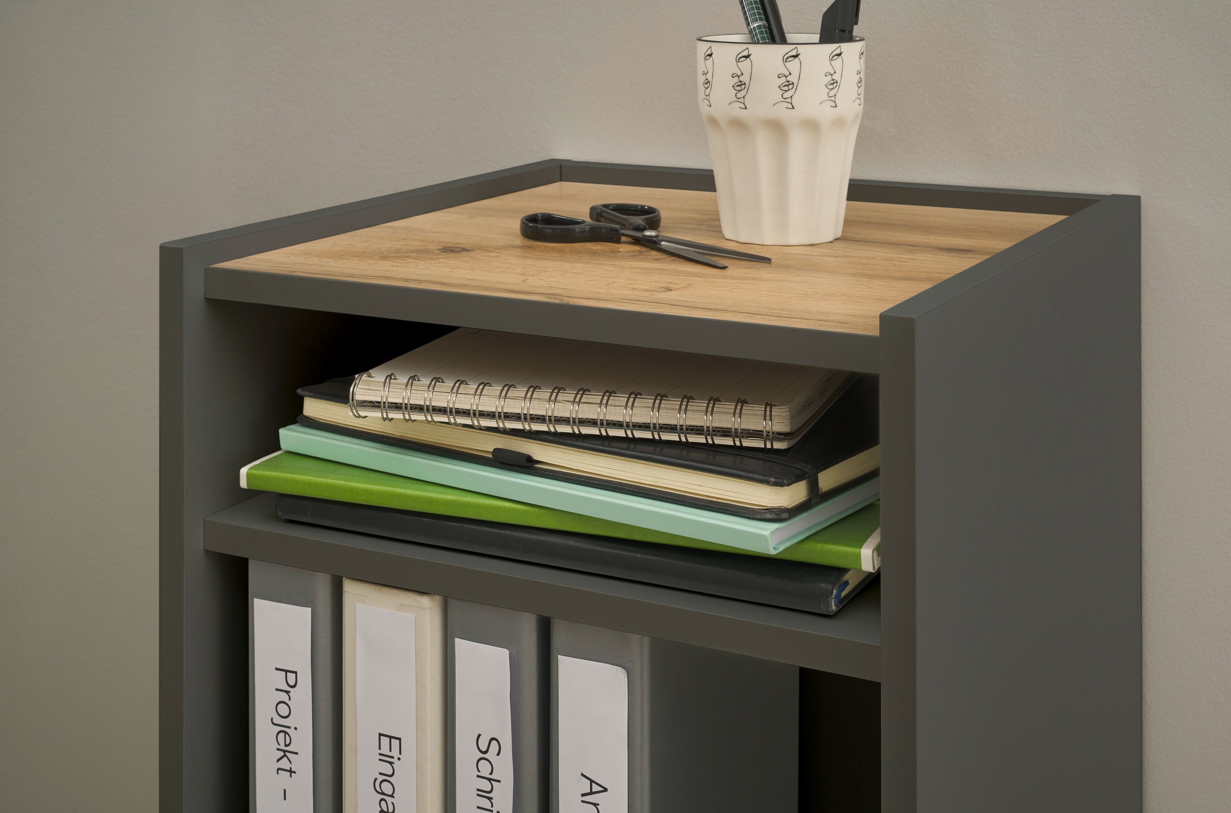 INOSIGN Büromöbel-Set »CITY/GiRON, modernes Design, Homeoff., Büro in zwei Farben/Wotan Eiche« Set, 2 Stk. tlg. enthält Schreibtischunterschrank, Schreibtisch, wohnliches Home Office