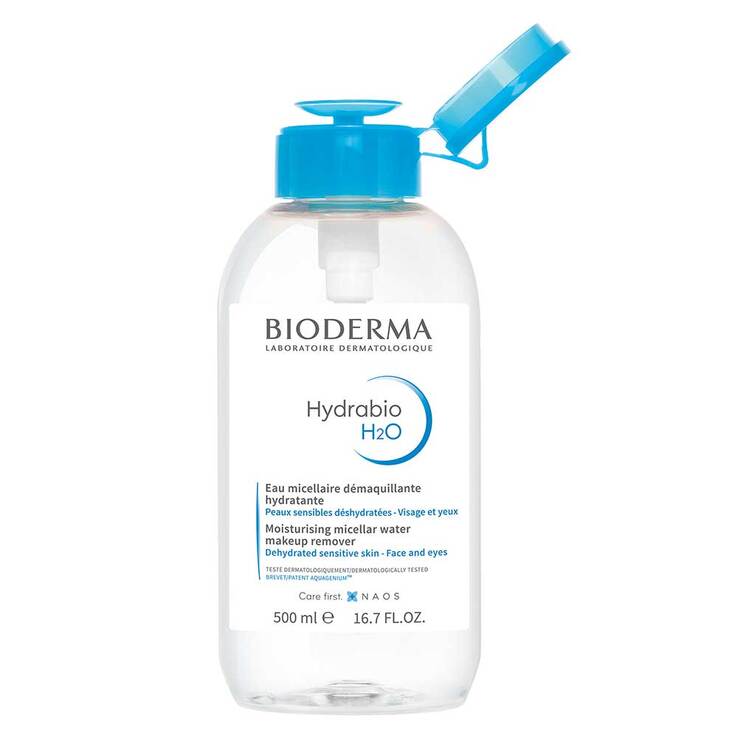 Bioderma Hydrabio H2O Mizellen-Reinigungslösung für feuchtigkeitsarme Haut, 500 ml