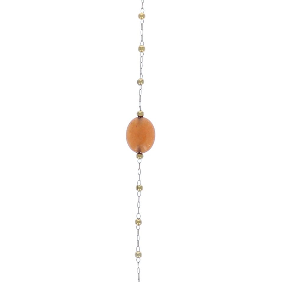 Bracelet doré pierre orangée Nusa Dua