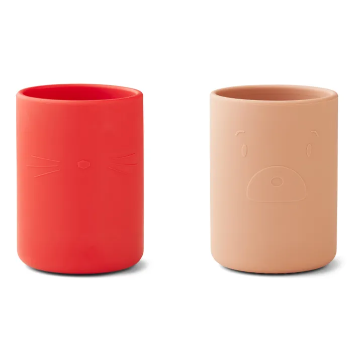Liewood Gobelets Ethan en silicone - Set de 2 | Rouge