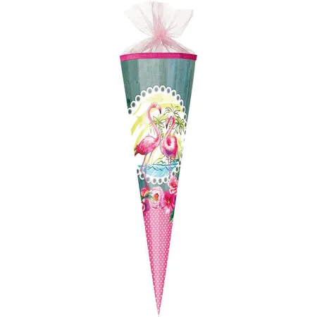 Nestler Schultüte Flamingo mit Glitzer, 85 cm
