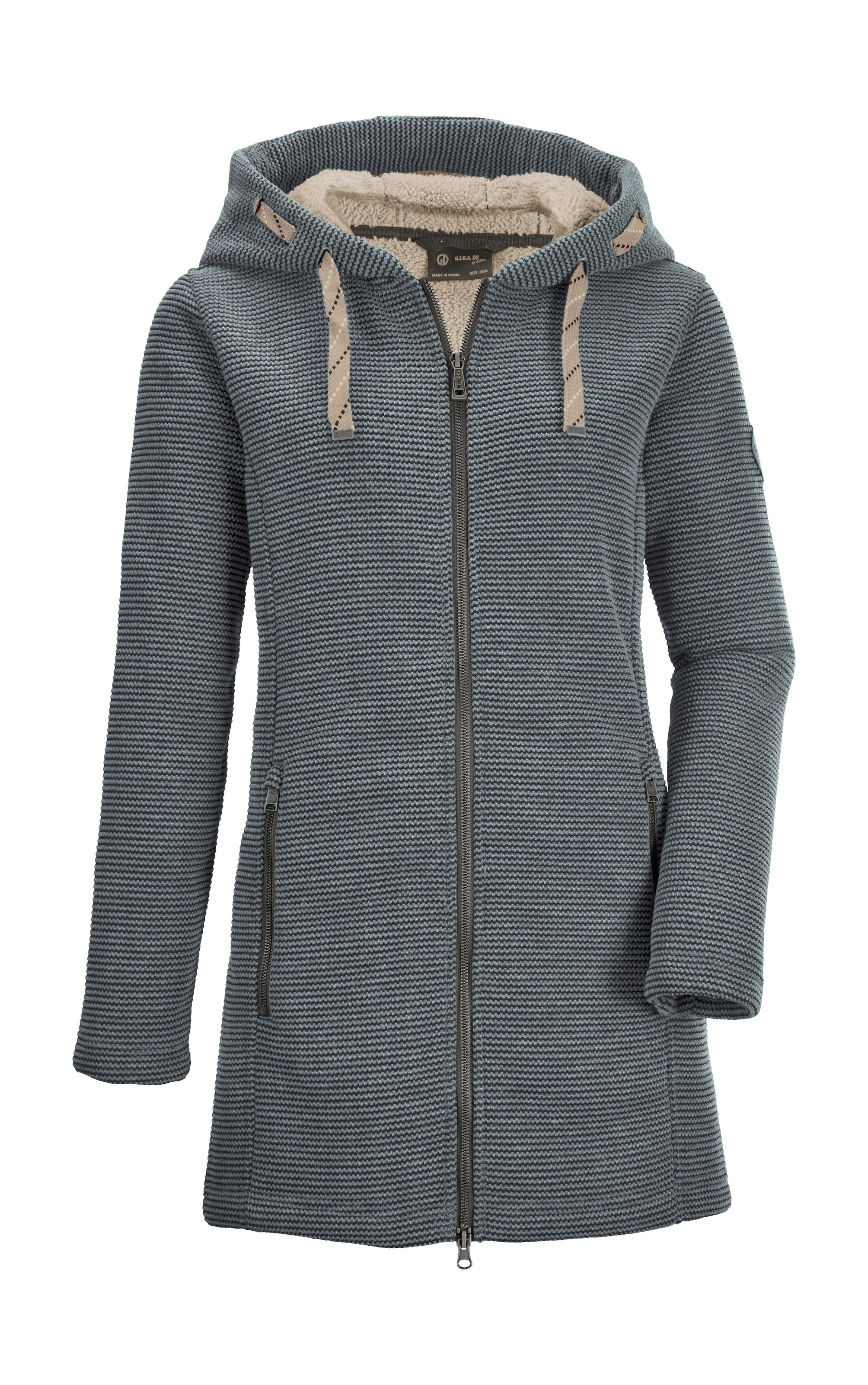 G.I.G.A. DX by killtec Fleecejacke »GW 54 WMN KNTFLC PRK« Windabweisender Damen Strickfleeceparka mit Kapuze und Fleecefutter