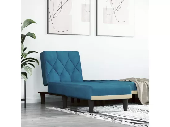 Prolenta Premium - Chaise longue bleu velours