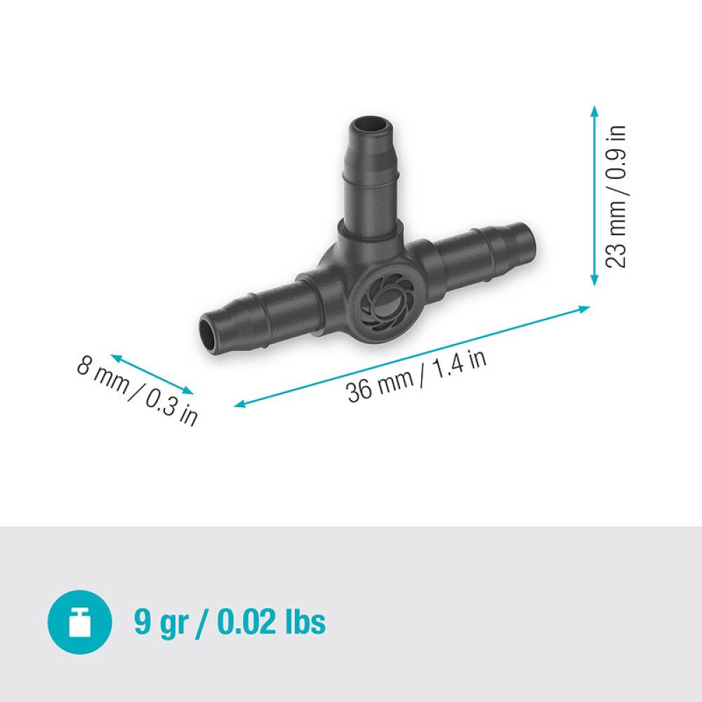 T-KOBLING GARDENA MICRO-DRIP-SYSTEM 3/16