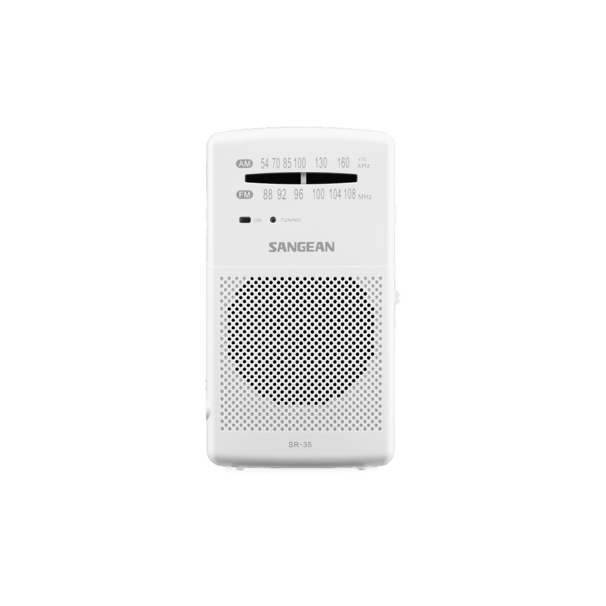 Sangean SR-35 bærbar analog radio (hvit)