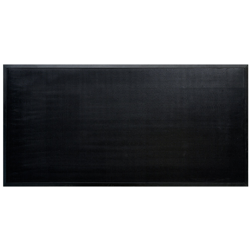 Paillasson extérieur antidérapant picot noir 100% caoutchouc 60x120cm