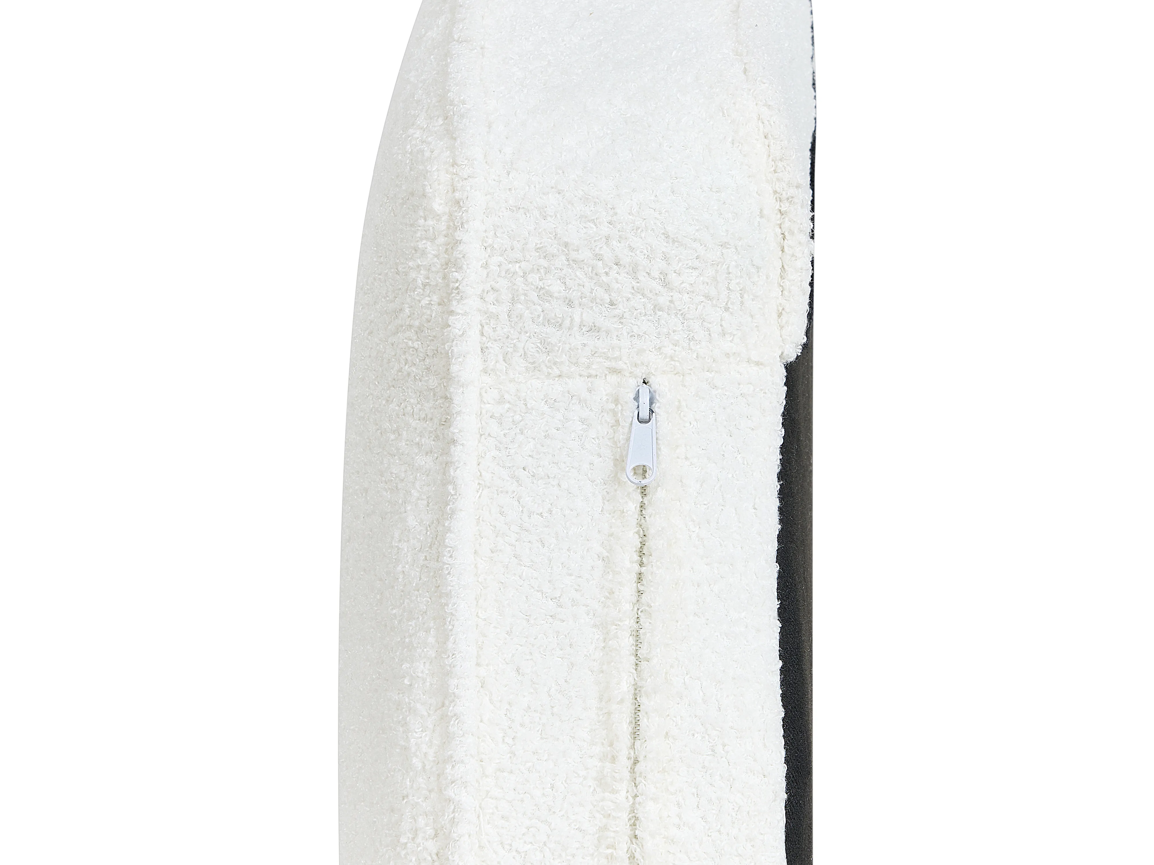Rechtszijdige chaise longue ALLIER Bouclé Gebroken wit