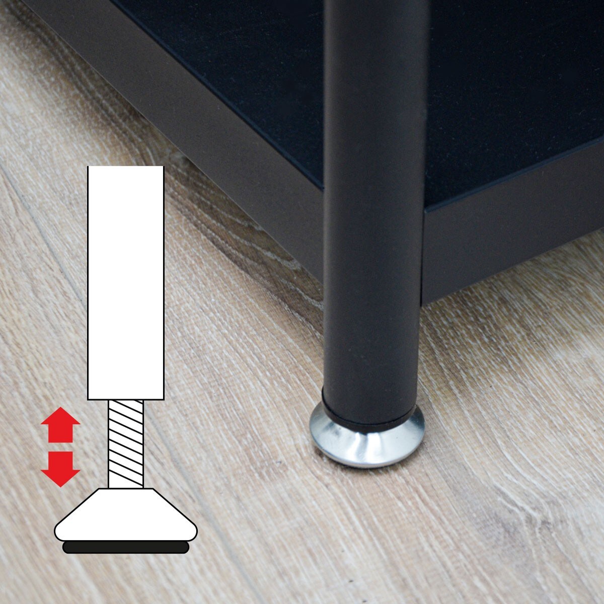Industrial Design Metallregal 61x41x130 Standregal 4 Ebenen Metall Regal Schwarz