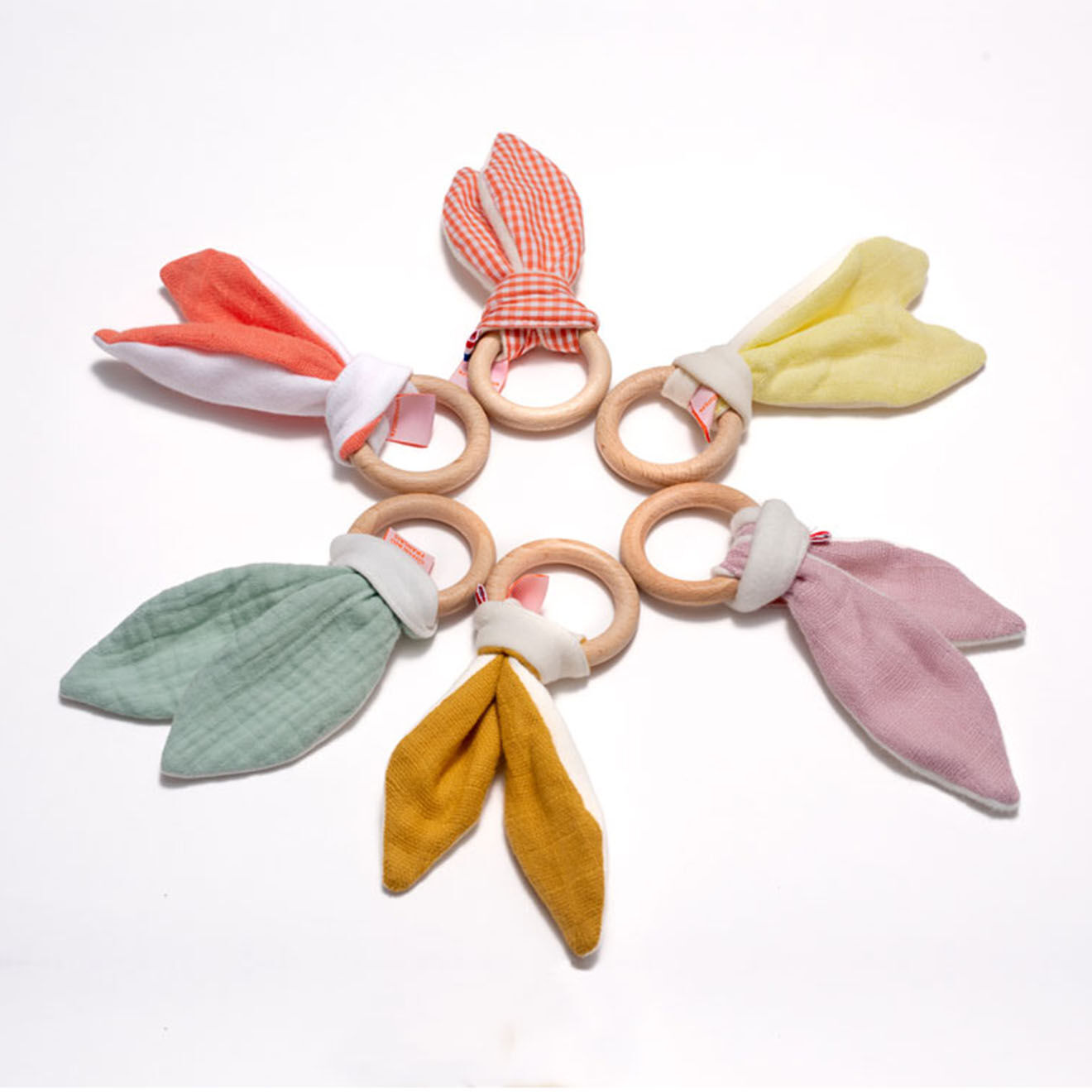 Papate Anneau de Dentition en Coton Bio vert - 15x5 cm
