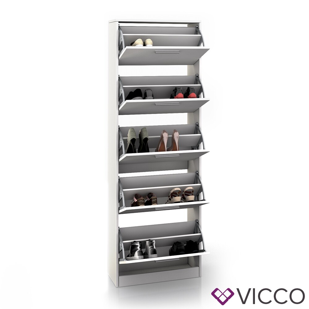 Vicco Schuhschrank Gizmo Schuhkipper Schuhregal Regal 5 FächerWeiß