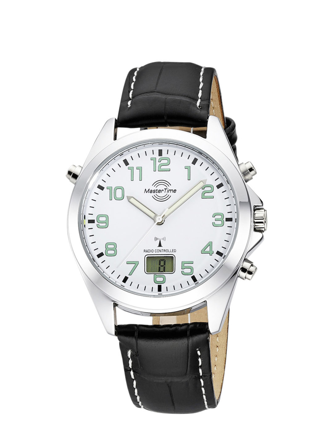 Master Time Funk-Herrenuhr mit Lederband