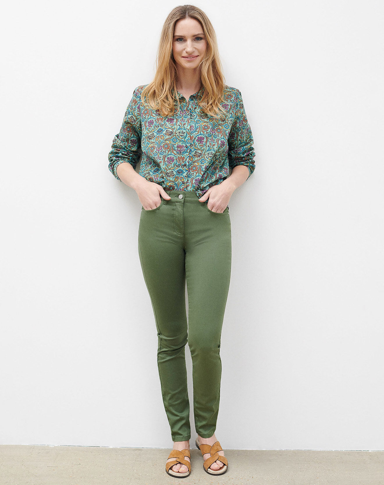 Caroll Pantalon slim Craig B kaki