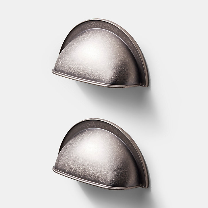 Poignée de meuble de cuisine GoodHome Alkanet Argent L. 9.8 cm, 2 pièces