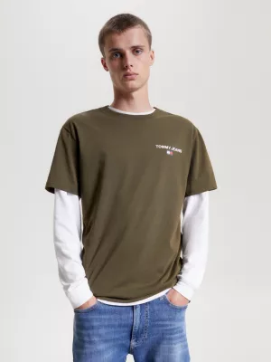 Camiseta clássica com logo nas costas