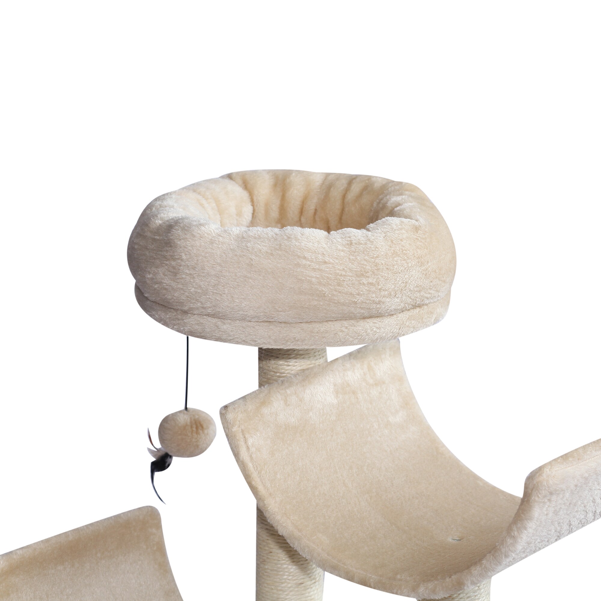 PawHut Katzen Kletterbaum beige 50 x 40 x 105 cm (LxBxH)