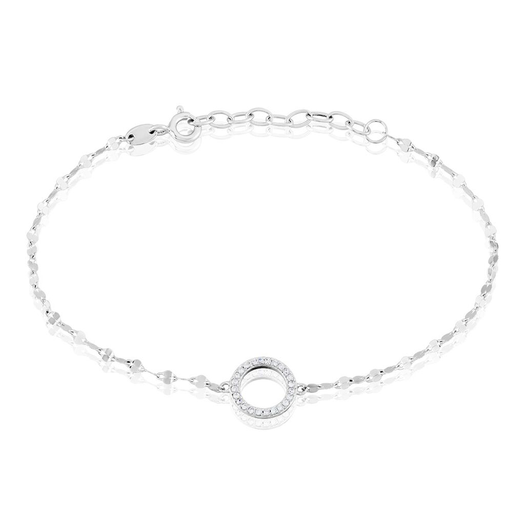 Bracelet Argent Blanc Toya Oxydes De Zirconium