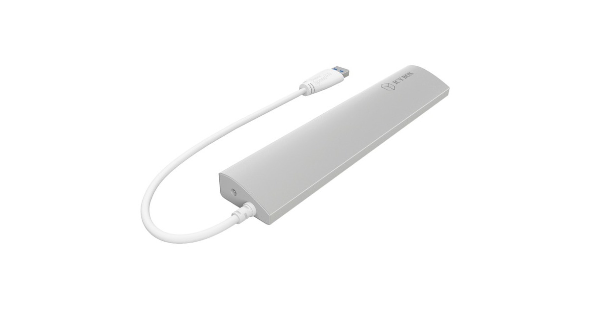 ICY BOXIB-AC6701 7 Port USB 3.0 Hub usb-hub  (Zilver)